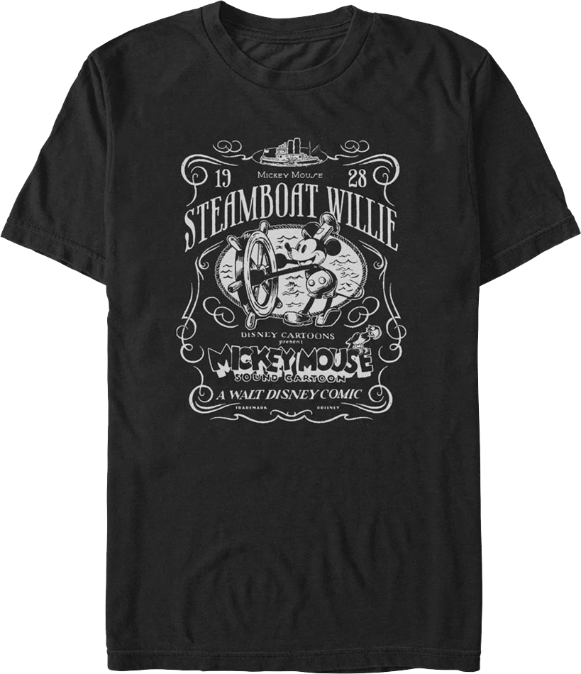 1928 Steamboat Willie Mickey Mouse Disney T-Shirt product image 1