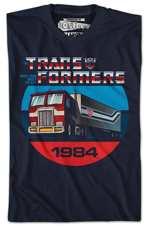 1984 Optimus Prime Truck Mode Transformers T-Shirt product image 2