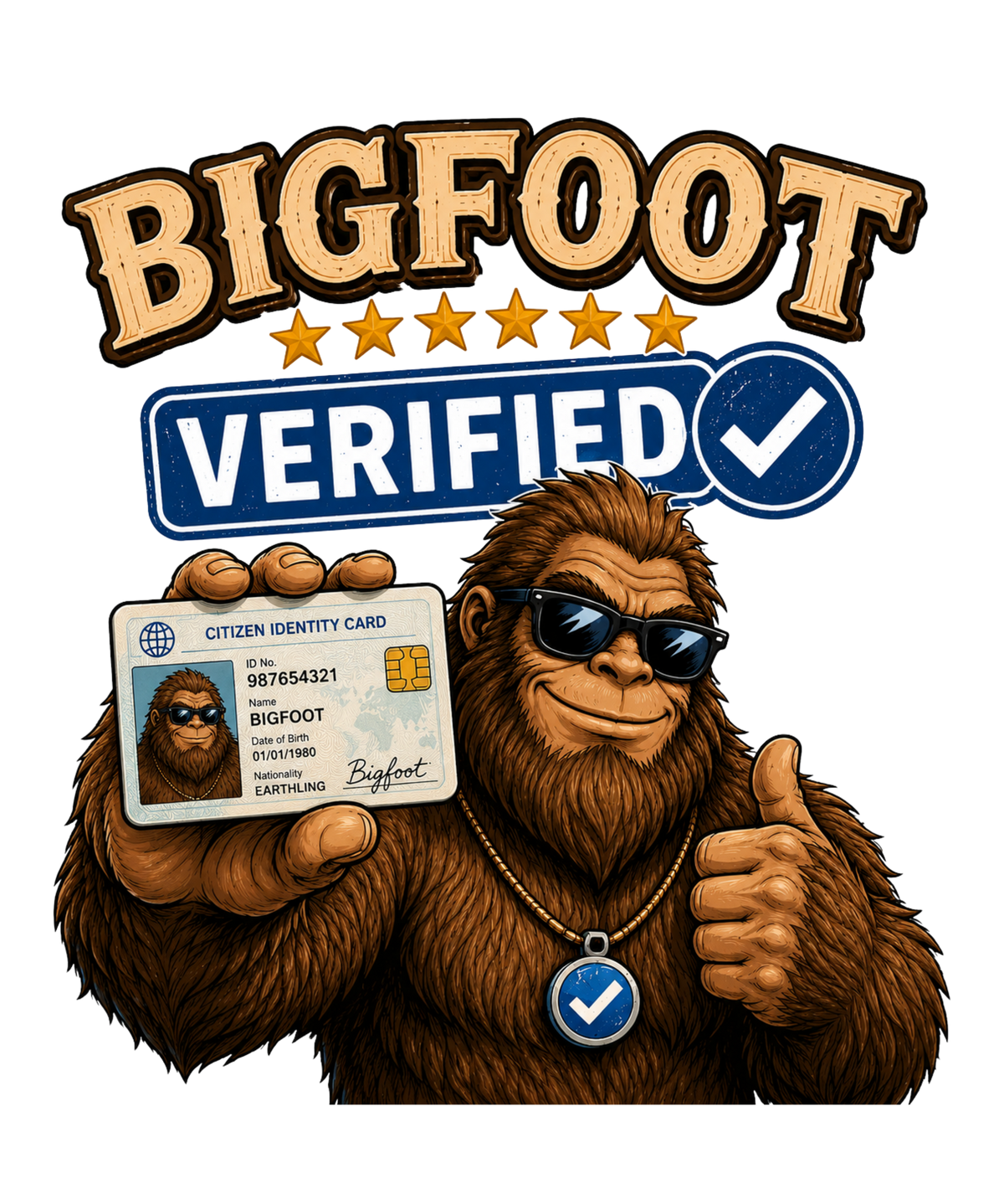 Bigfoot Verified Official ID Card product image 3