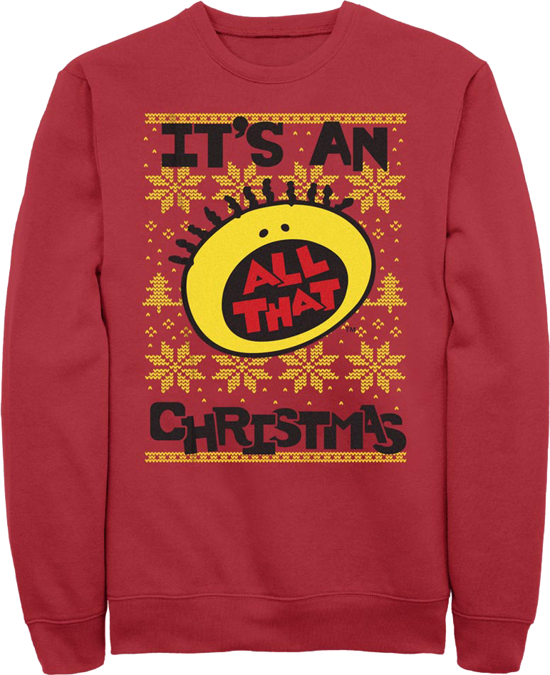 All That Faux Ugly Christmas Sweater Nickelodeon Sweatshirt product image 1