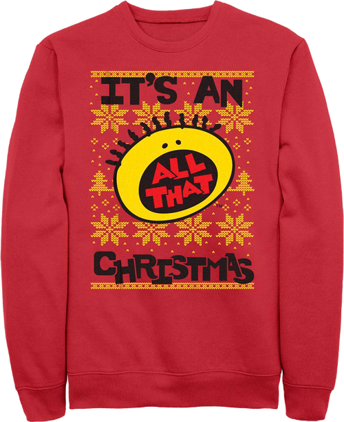All That Faux Ugly Christmas Sweater Nickelodeon Sweatshirt product image 1