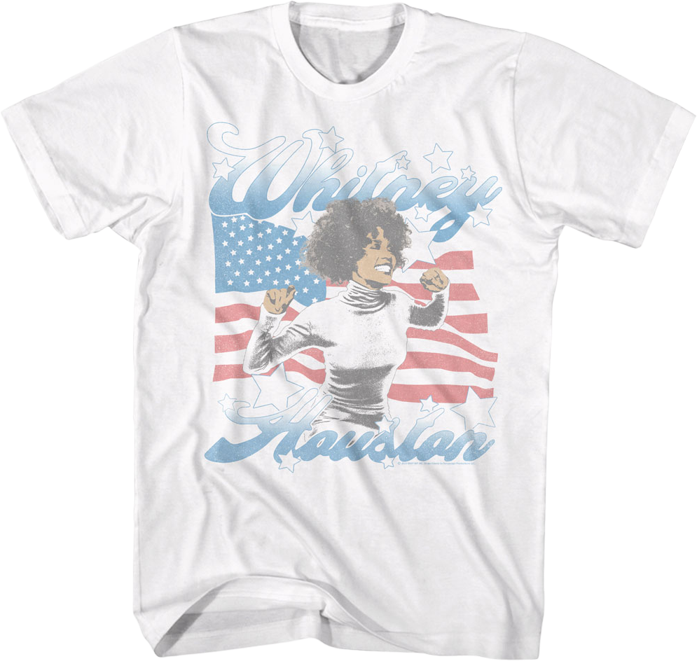American Flag Whitney Houston T-Shirt product image 1