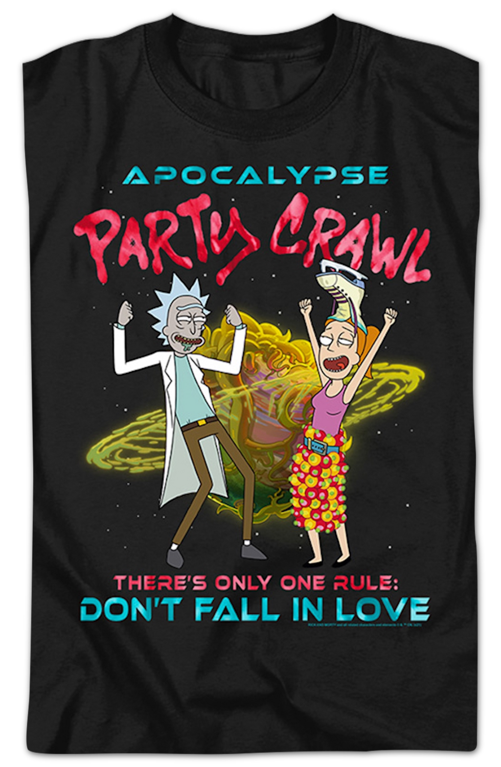 Apocalypse Party Crawl Rick And Morty T-Shirt product image 2
