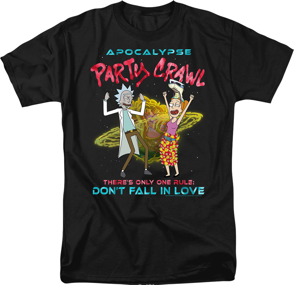 Apocalypse Party Crawl Rick And Morty T-Shirt product image 1