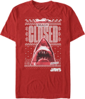 Beach Closed Faux Ugly Christmas Sweater Jaws T-Shirt product image 1