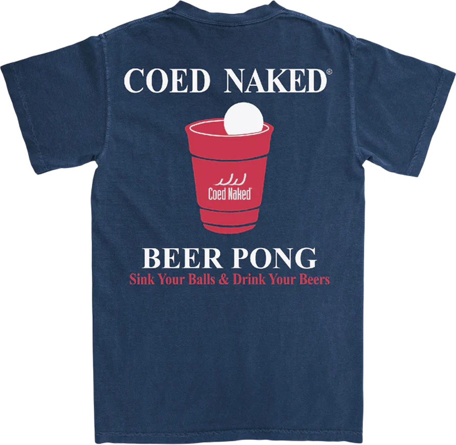 Beer Pong Coed Naked T-Shirt product image 1