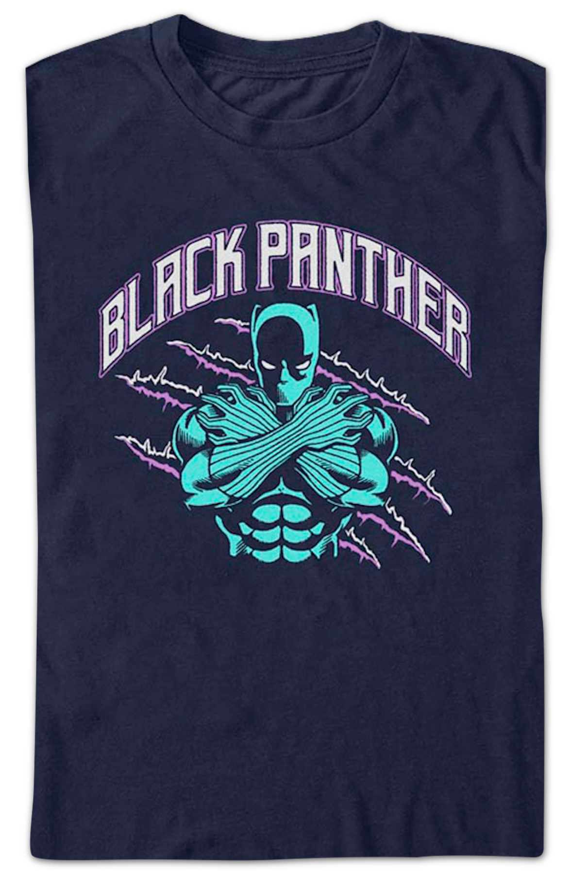 Black Panther Claw Marks Marvel Comics T-Shirt product image 2