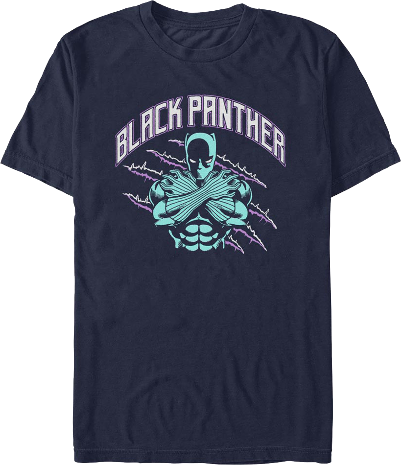 Black Panther Claw Marks Marvel Comics T-Shirt product image 1