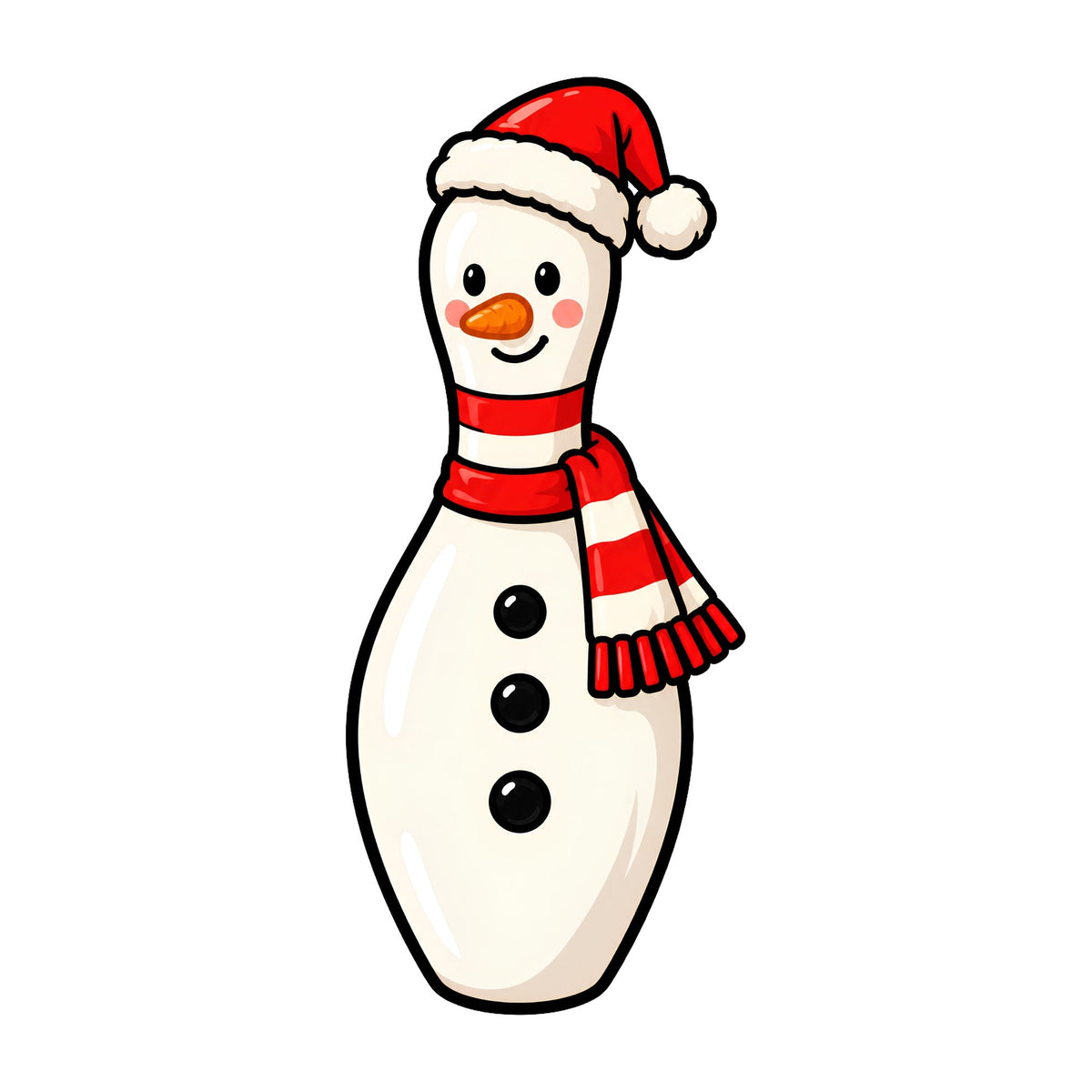 Bowling Pin Snowman
