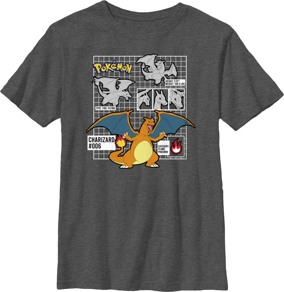 Boys Youth Charizard Pokemon Shirt product image 1