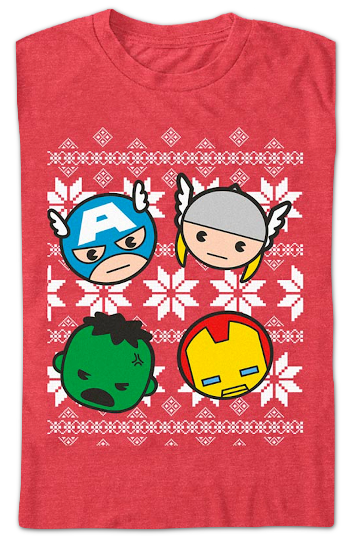 Chibi Avengers Faux Ugly Christmas Sweater Marvel Comics product image 2