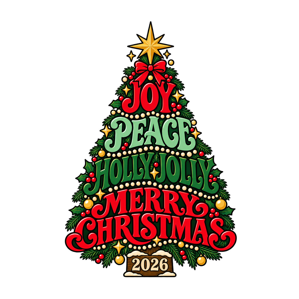 Christmas Tree Typography