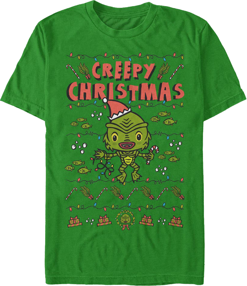 Creepy Christmas Creature From The Black Lagoon T-Shirt product image 1
