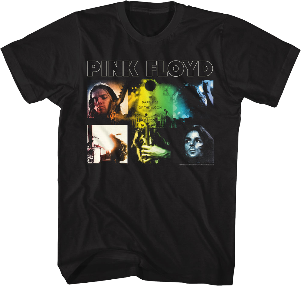 Dark Side of the Moon Band Collage Pink Floyd T-Shirt product image 1