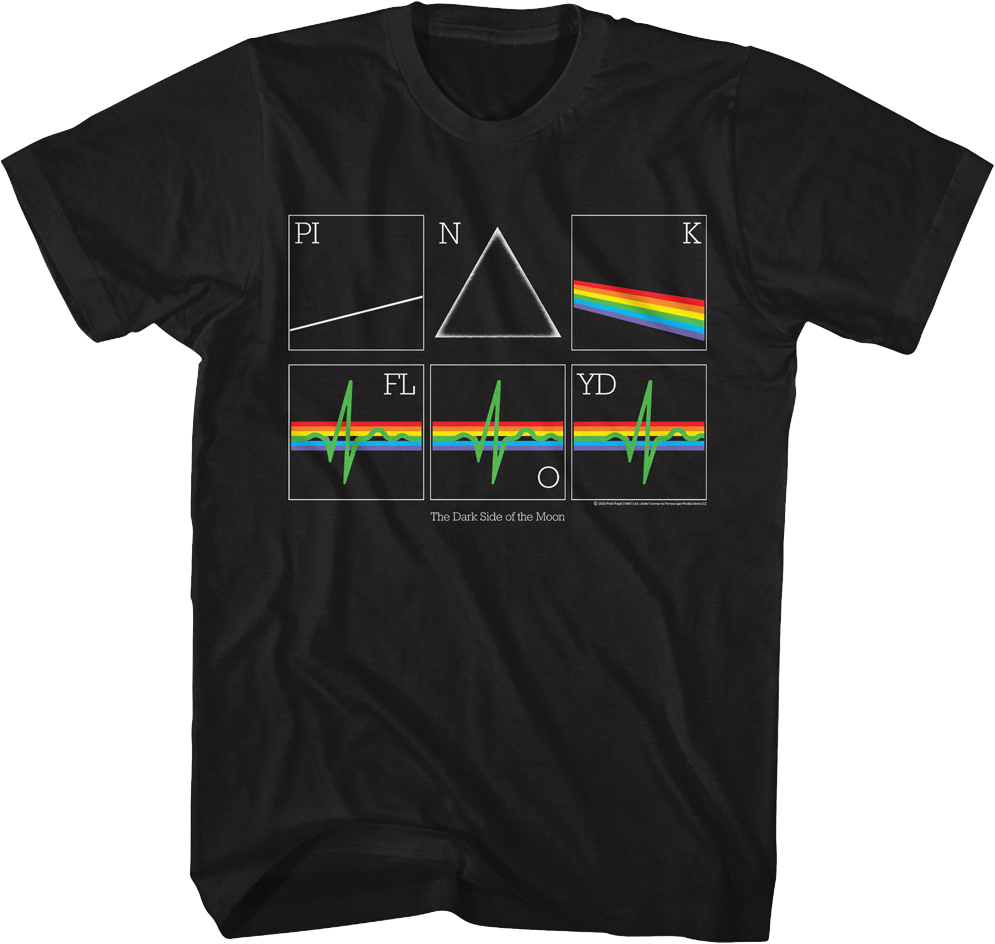 Dark Side of the Moon Heart Rate Pink Floyd T-Shirt product image 1