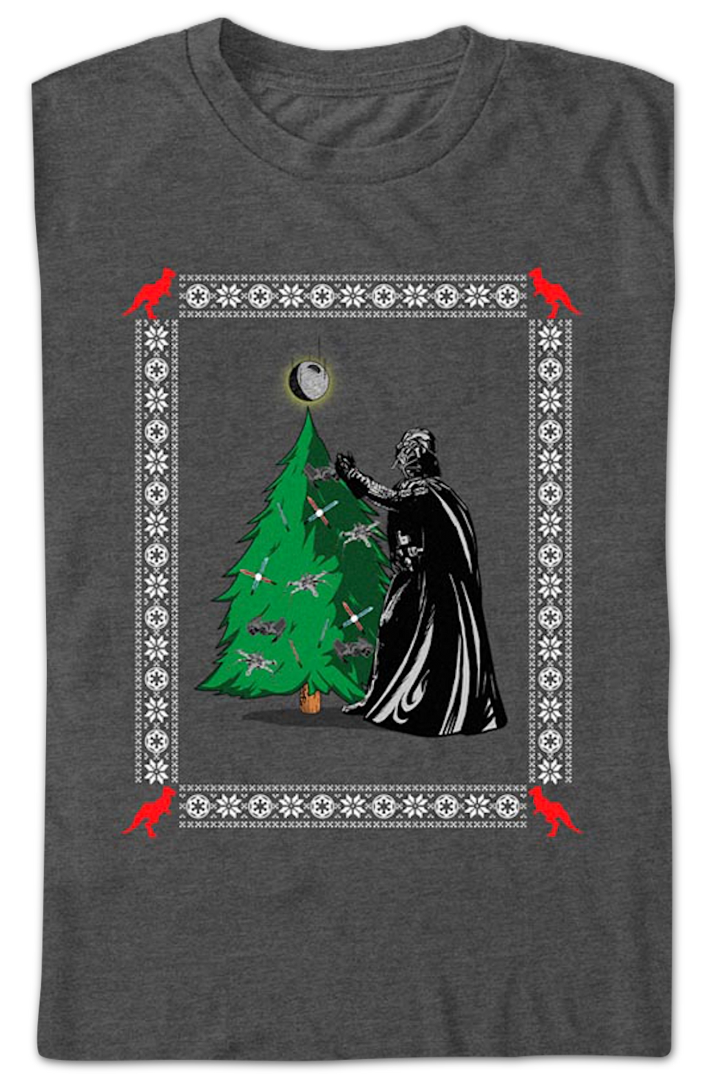 Darth Vader Christmas Tree Star Wars T-Shirt product image 2