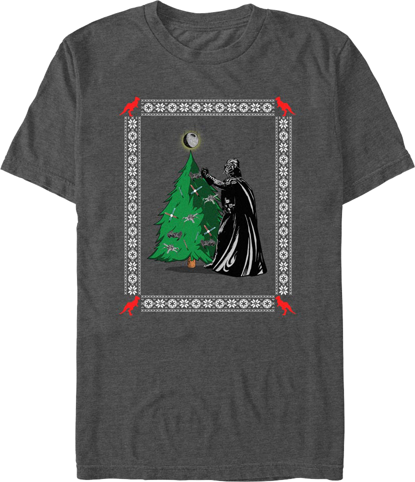 Darth Vader Christmas Tree Star Wars T-Shirt product image 1