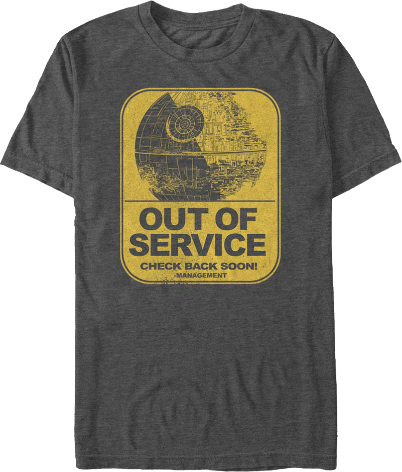 Death Star Out Of Service Wars T-Shirt product image 1
