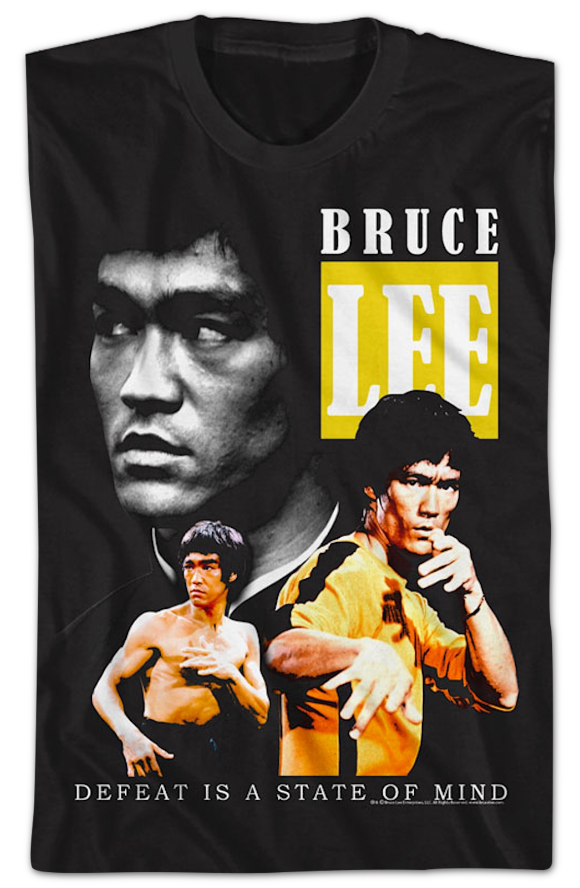Defeat Is A State Of Mind Collage Bruce Lee T-Shirt product image 2