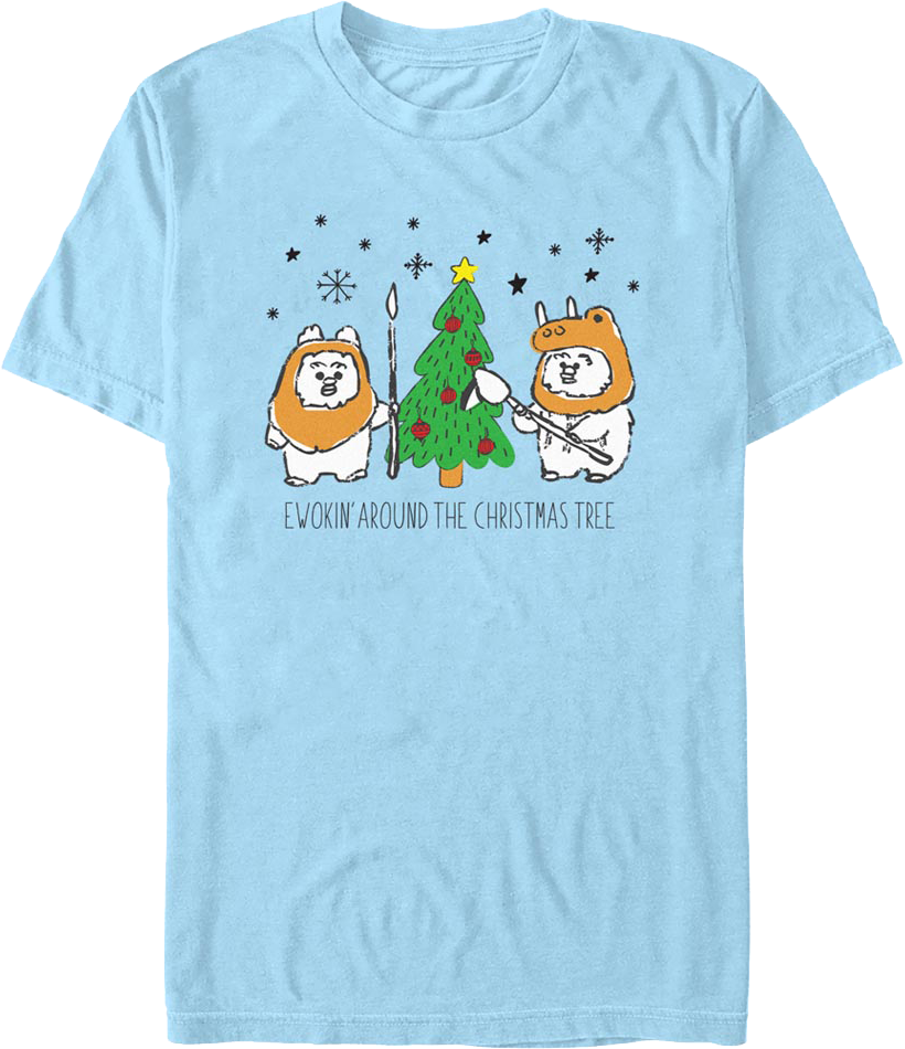 Ewokin' Around The Christmas Tree Star Wars T-Shirt product image 1