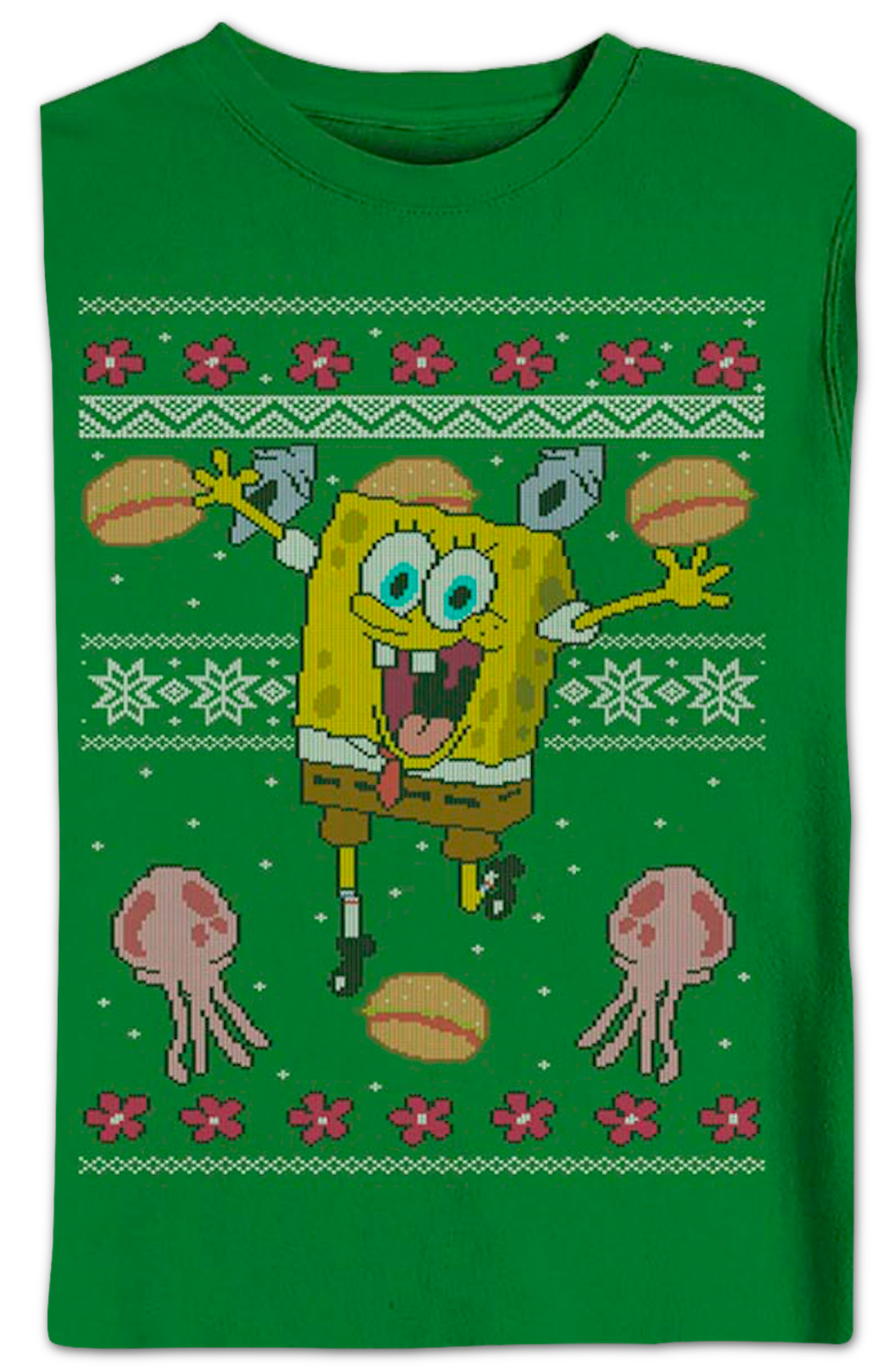 Faux Ugly Christmas Sweater SpongeBob SquarePants Sweatshirt product image 1
