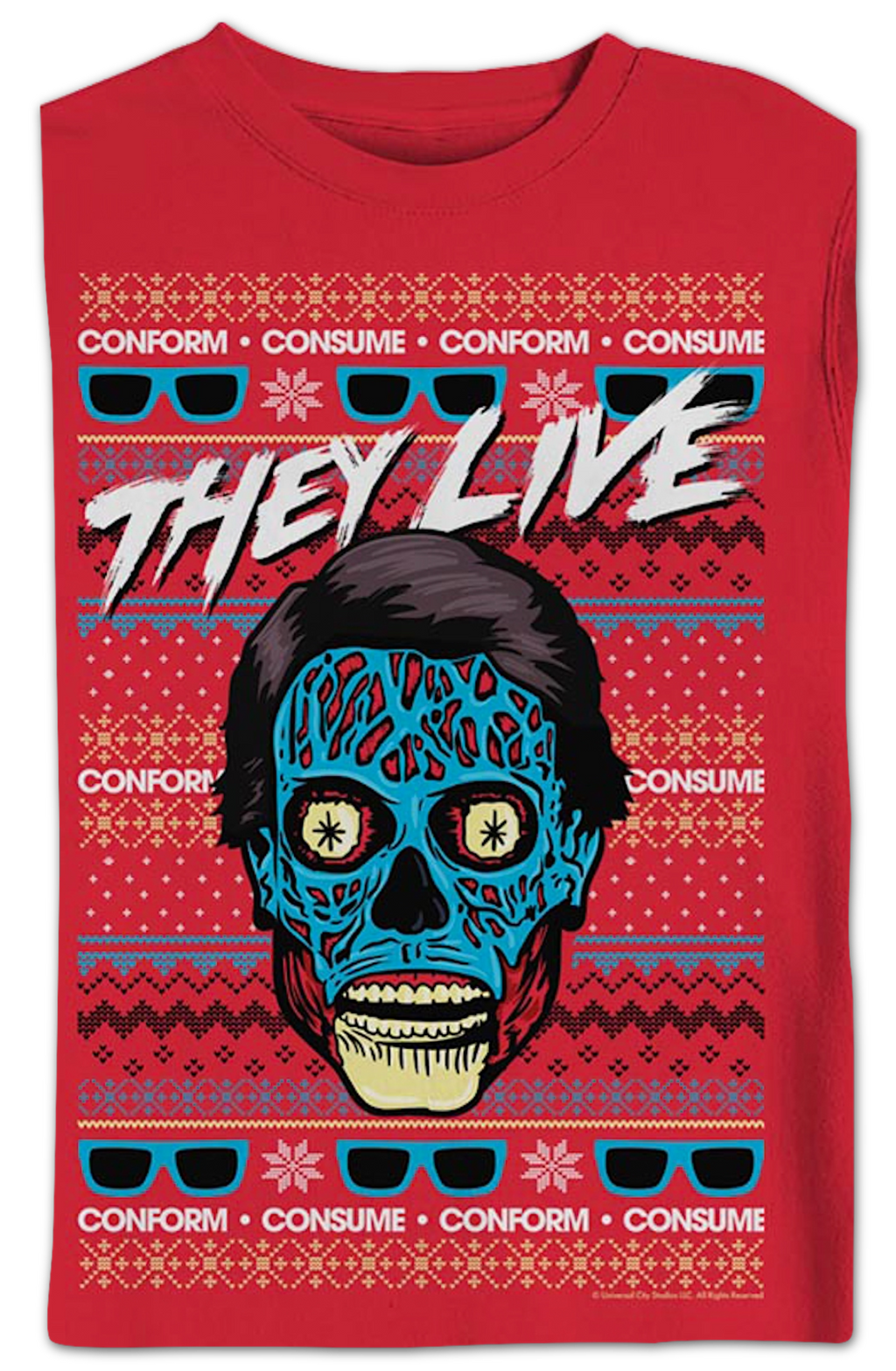 Faux Ugly Christmas Sweater They Live Sweatshirt product image 2