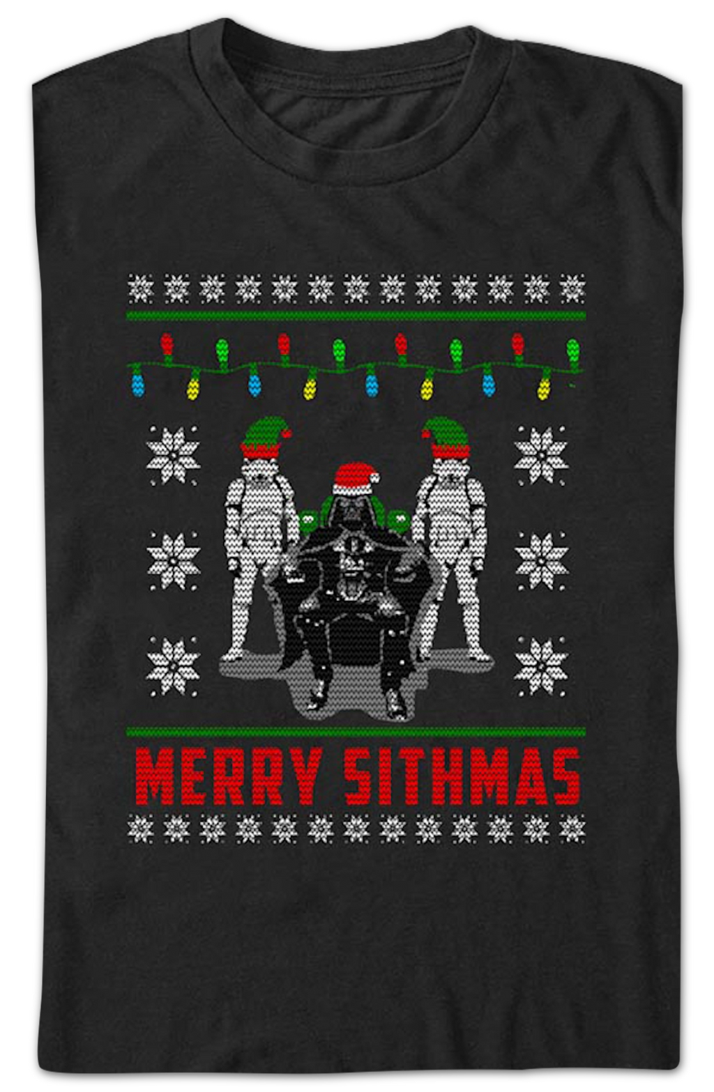 Festive Empire Faux Ugly Christmas Sweater Star Wars T-Shirt product image 2