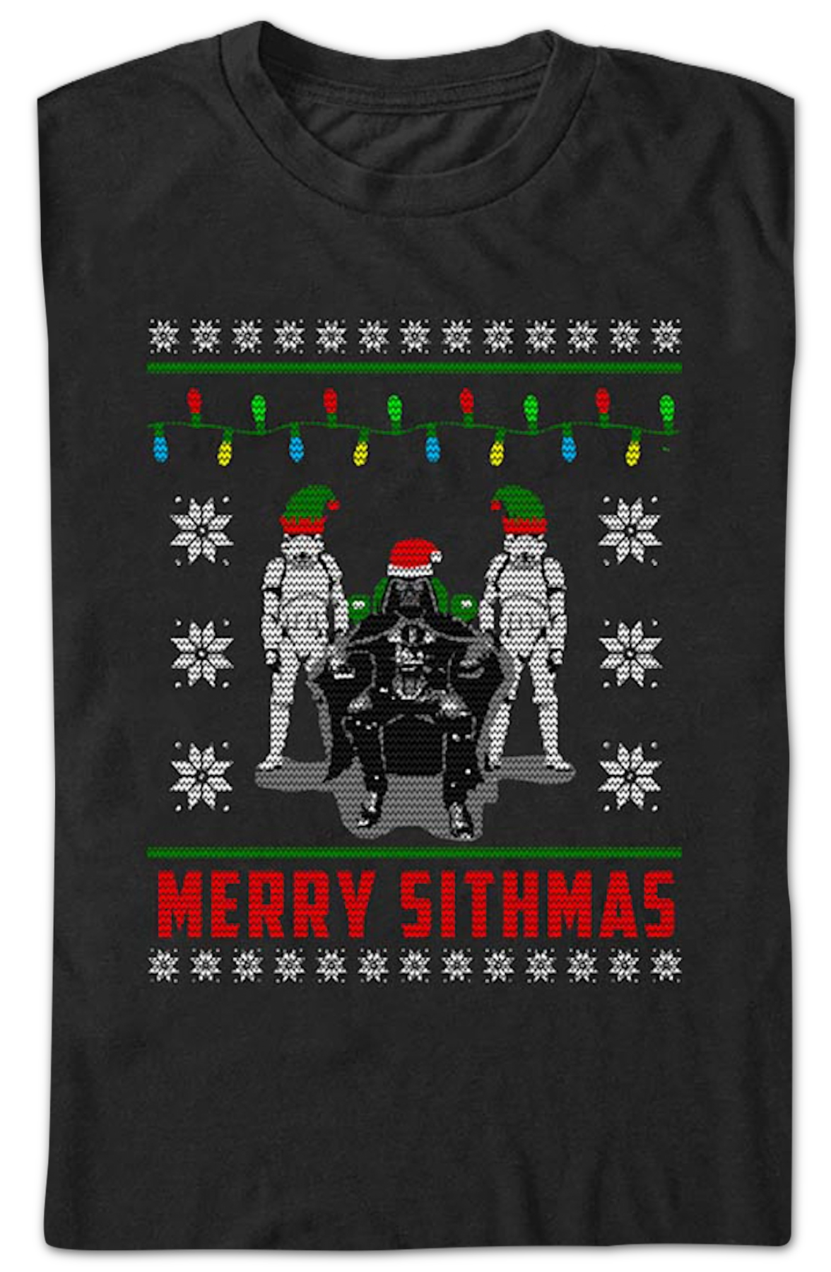 Festive Empire Faux Ugly Christmas Sweater Star Wars T-Shirt product image 2
