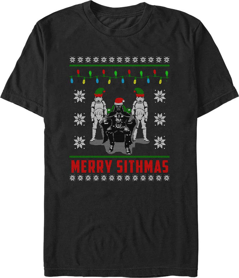Festive Empire Faux Ugly Christmas Sweater Star Wars T-Shirt product image 1