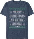 Filthy Animal Faux Ugly Sweater Home Alone T-Shirt product image 1