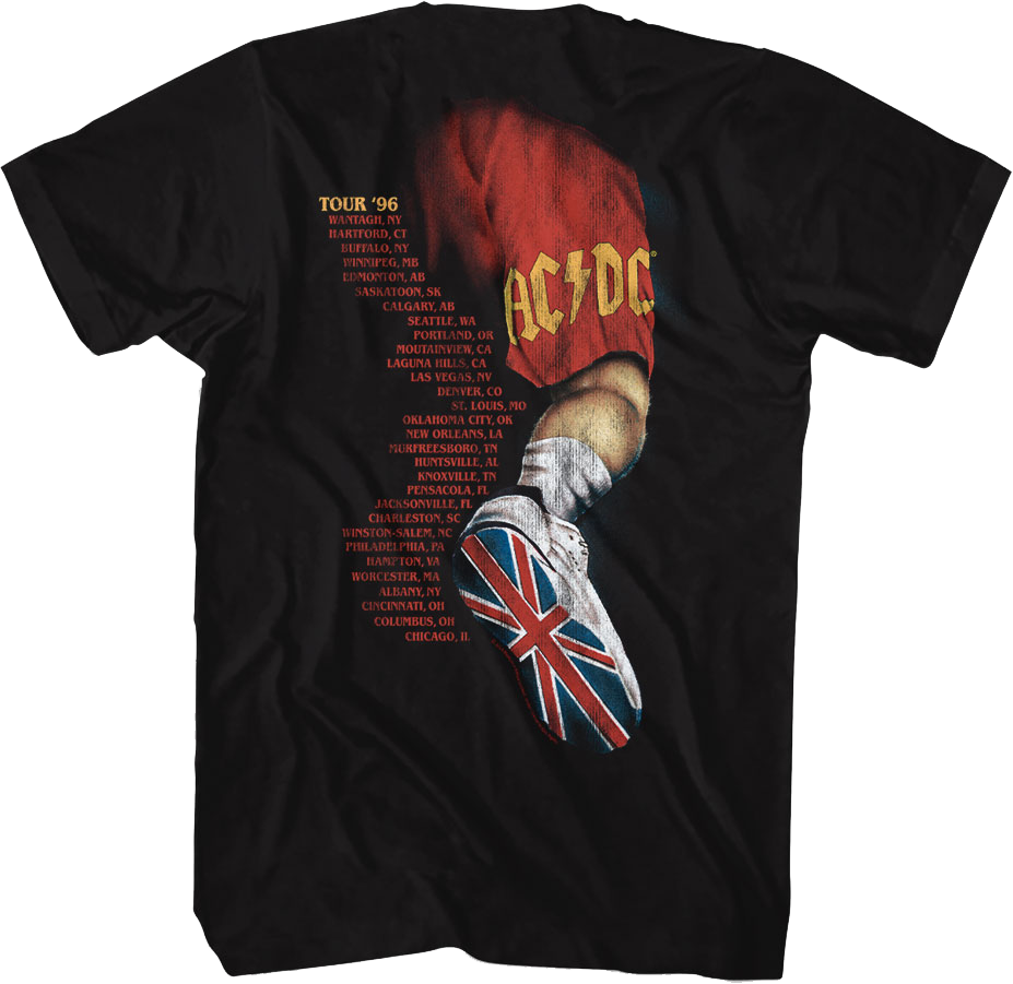 Front & Back 1996 Tour ACDC Shirt product image 3