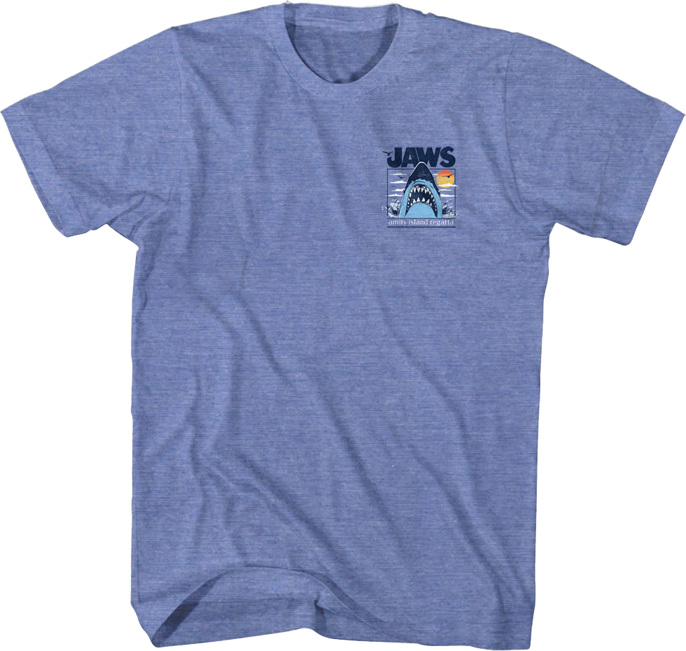 Front & Back Amity Island Regatta Jaws T-Shirt product image 3