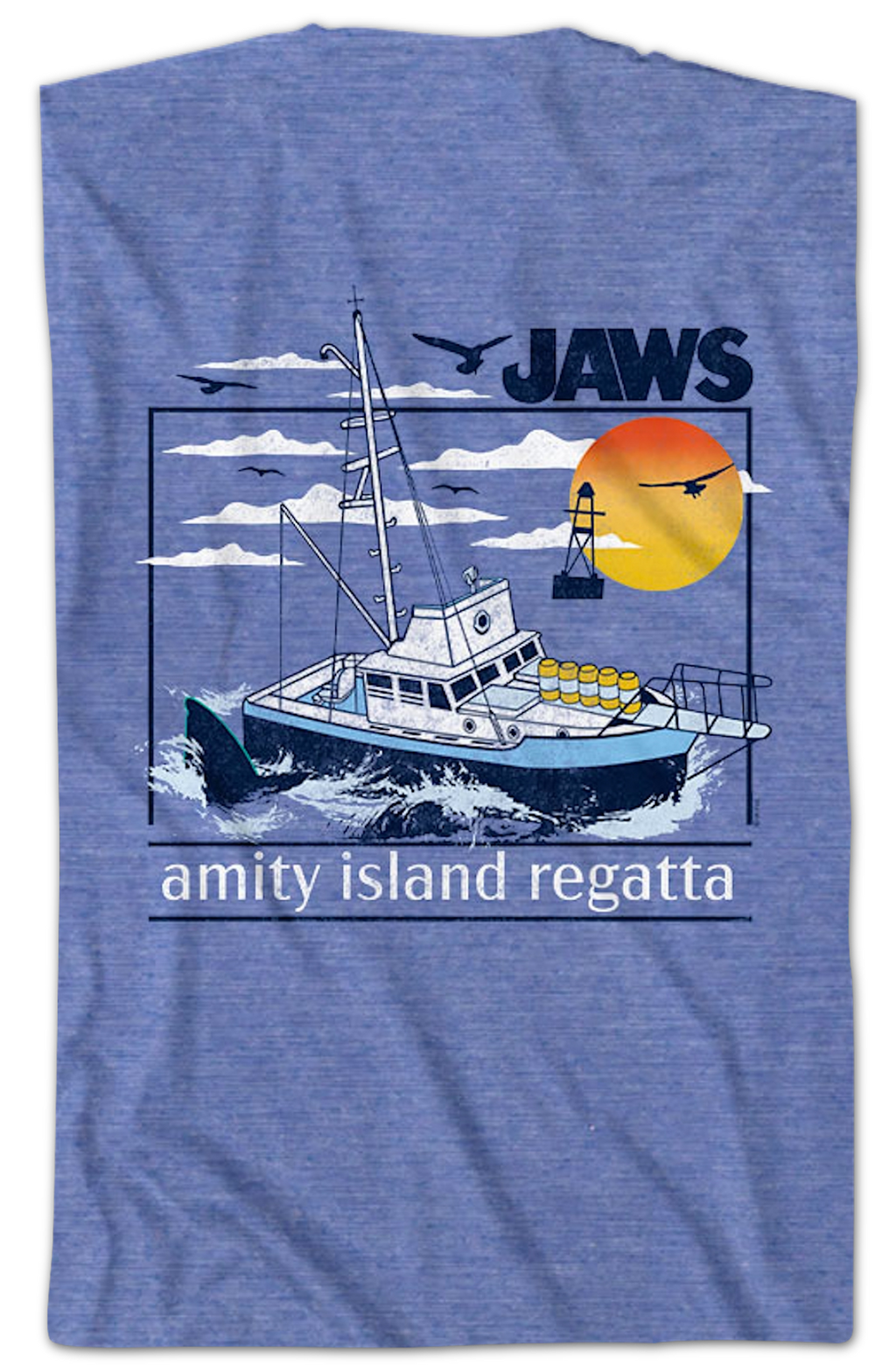 Front & Back Amity Island Regatta Jaws T-Shirt product image 2