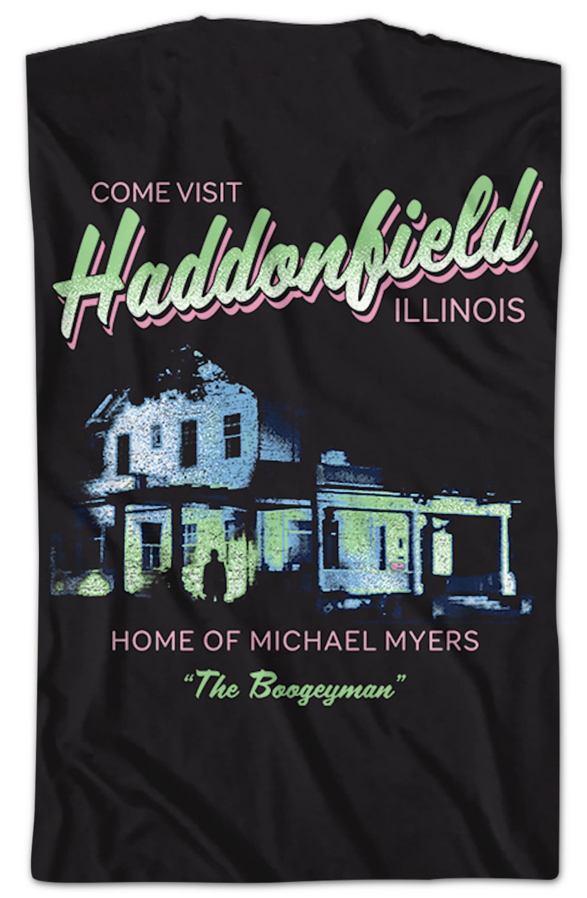 Front & Back Come Visit Haddonfield Halloween T-Shirt product image 2