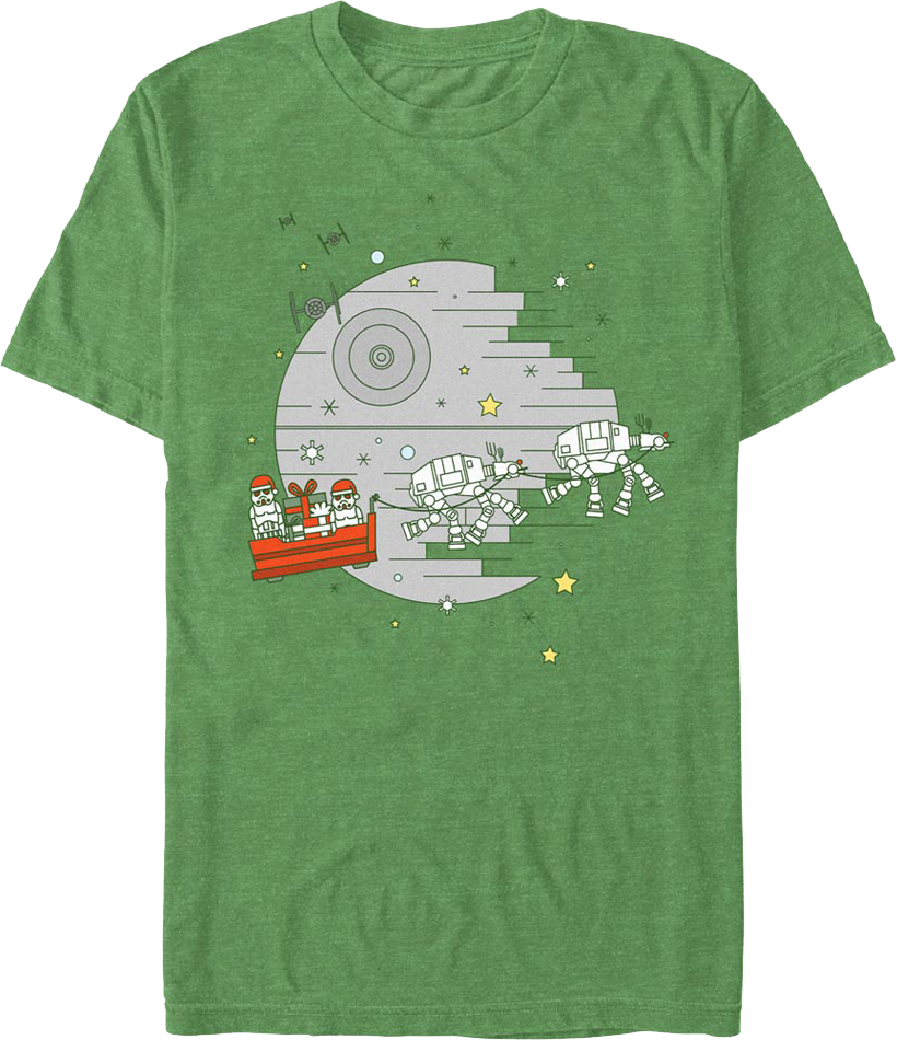 Galactic Empire Christmas Sleigh Star Wars T-Shirt product image 1