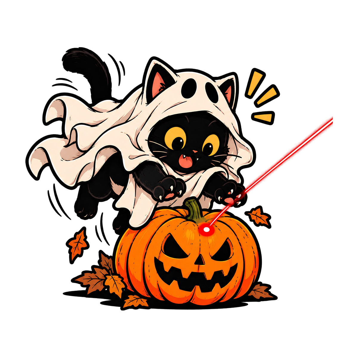 Ghost Cat Pumpkin