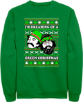 Green Christmas Faux Ugly Sweater Cheech And Chong product image 1