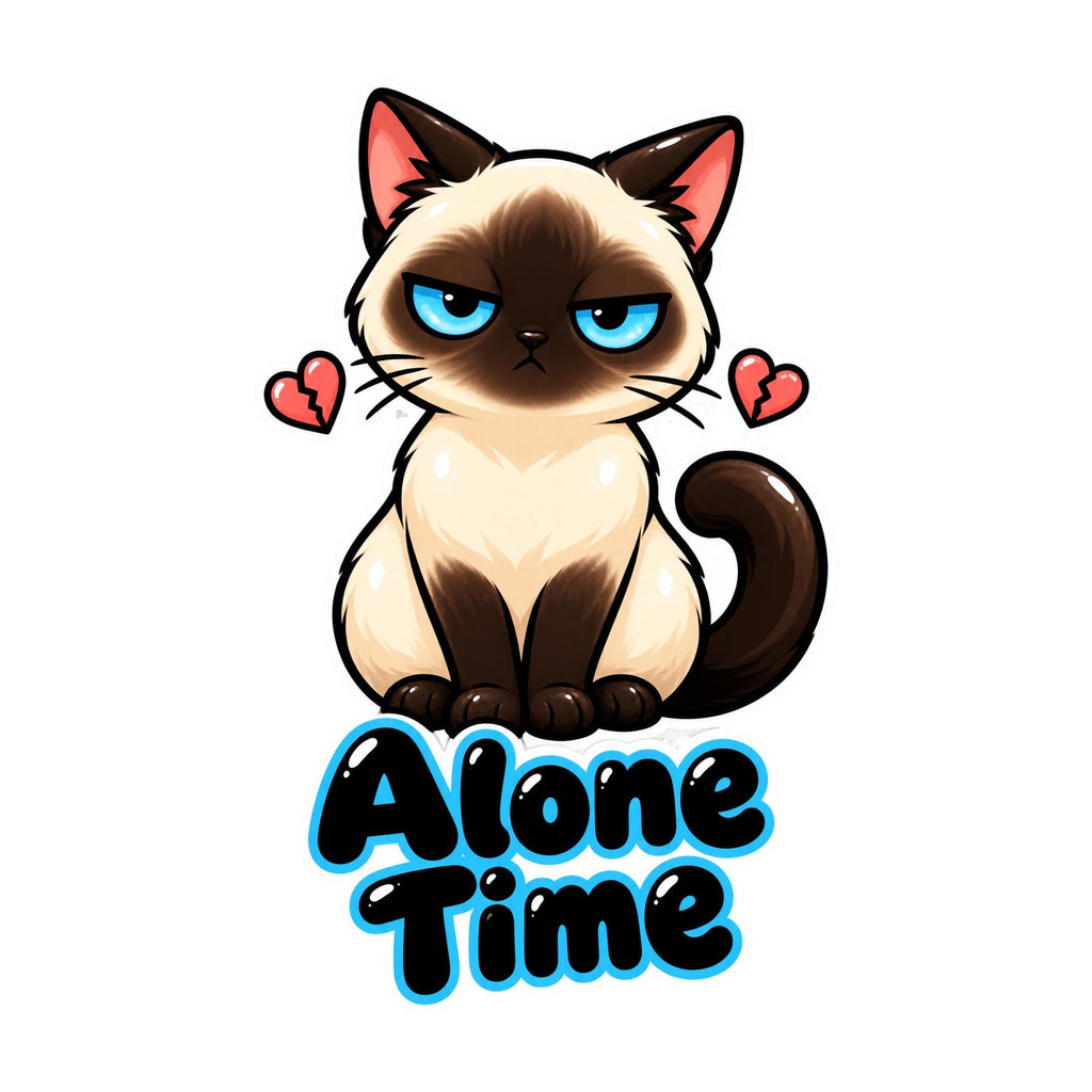 Grumpy Siamese Alone Time