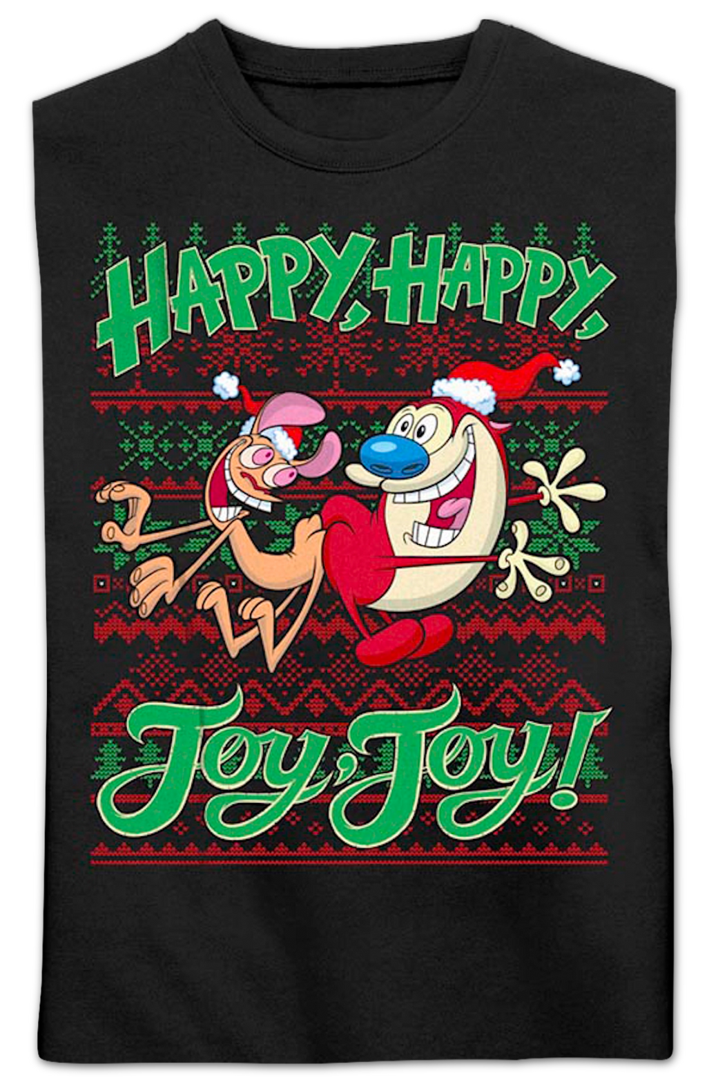 Ren & Stimpy Faux Ugly Christmas Sweater Nickelodeon product image 2