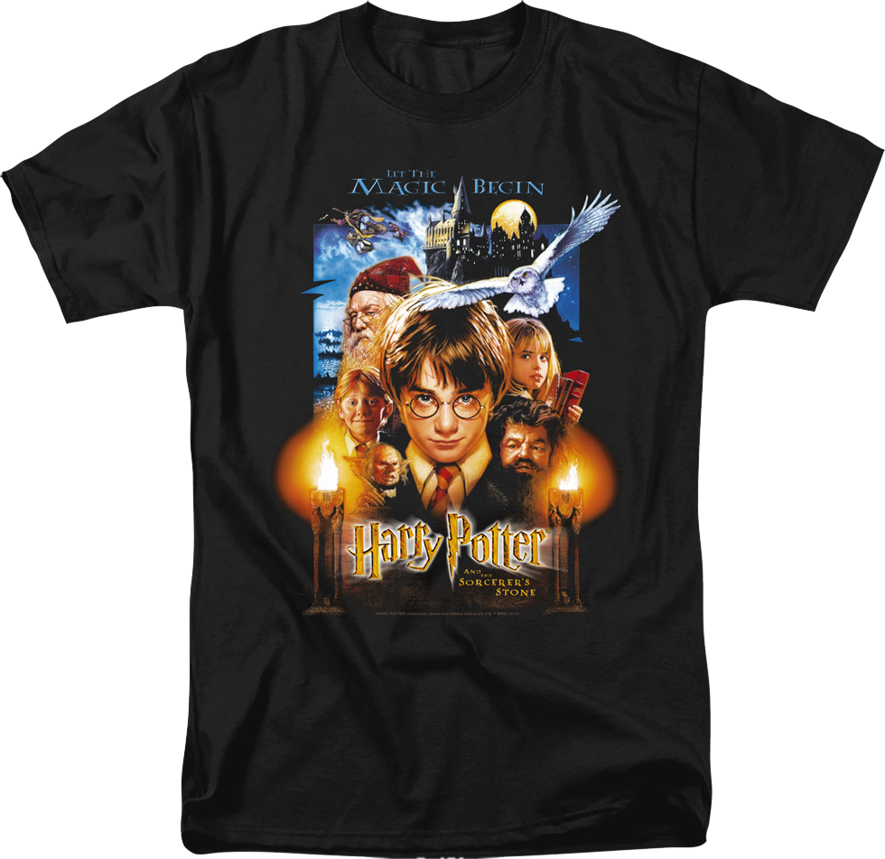Harry Potter And The Sorcerer's Stone Poster Harry Potter T-Shirt