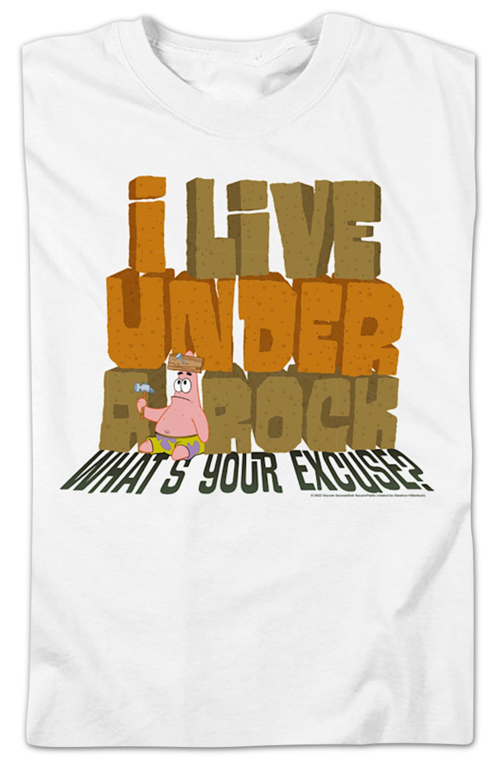 I Live Under A Rock SpongeBob SquarePants T-Shirt product image 2