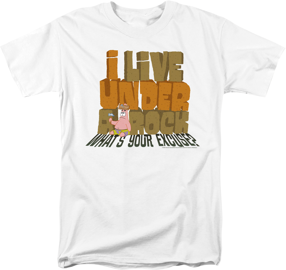 I Live Under A Rock SpongeBob SquarePants T-Shirt product image 1