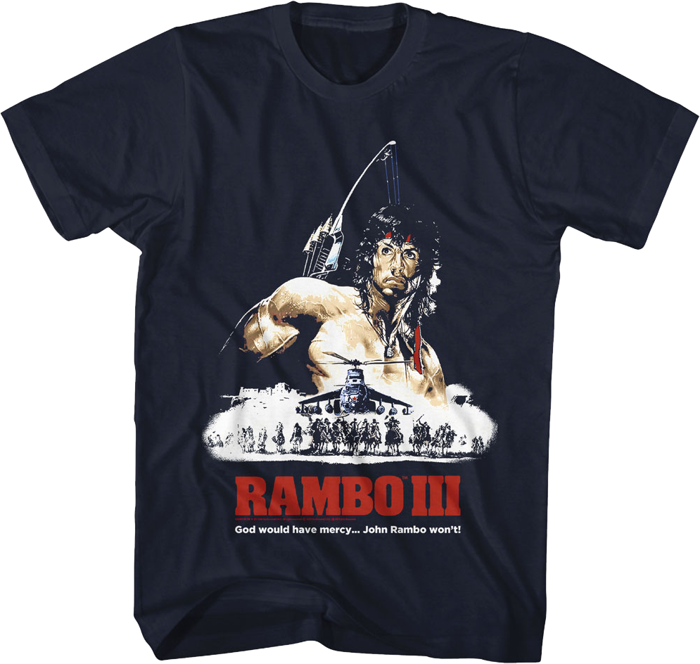 Illustrated Poster Rambo III T-Shirt