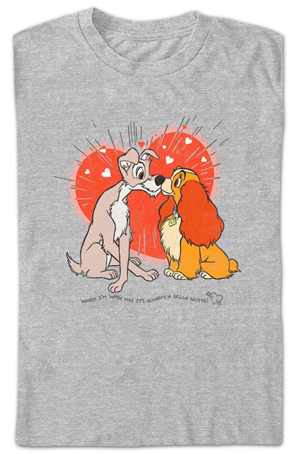 Love Story Lady And The Tramp Disney T-Shirt product image 2