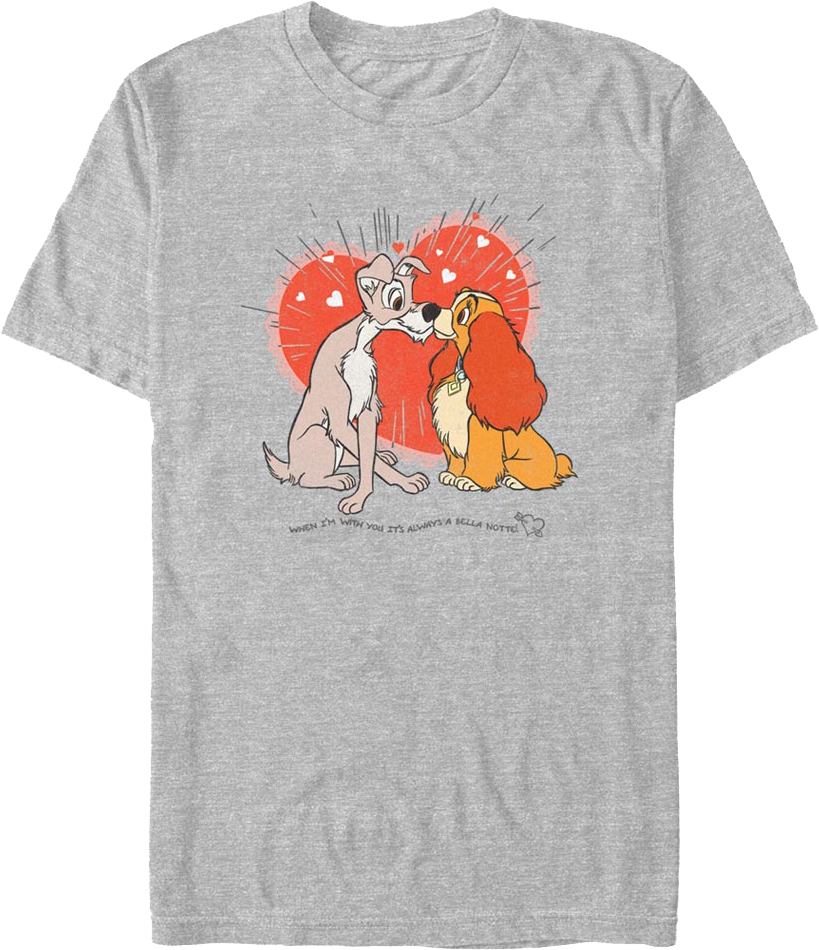 Love Story Lady And The Tramp Disney T-Shirt product image 1