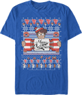 Merry Christmas Faux Ugly Sweater Where's Waldo T-Shirt product image 1
