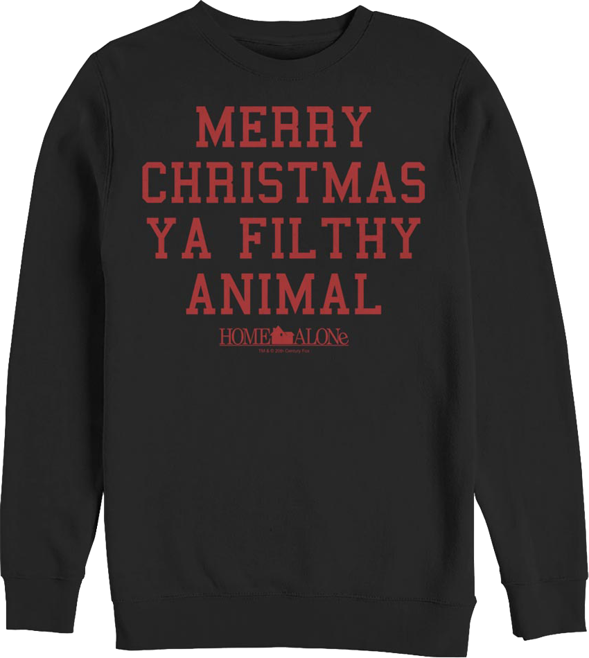 Merry Christmas Ya Filthy Animal Home Alone Sweatshirt product image 1