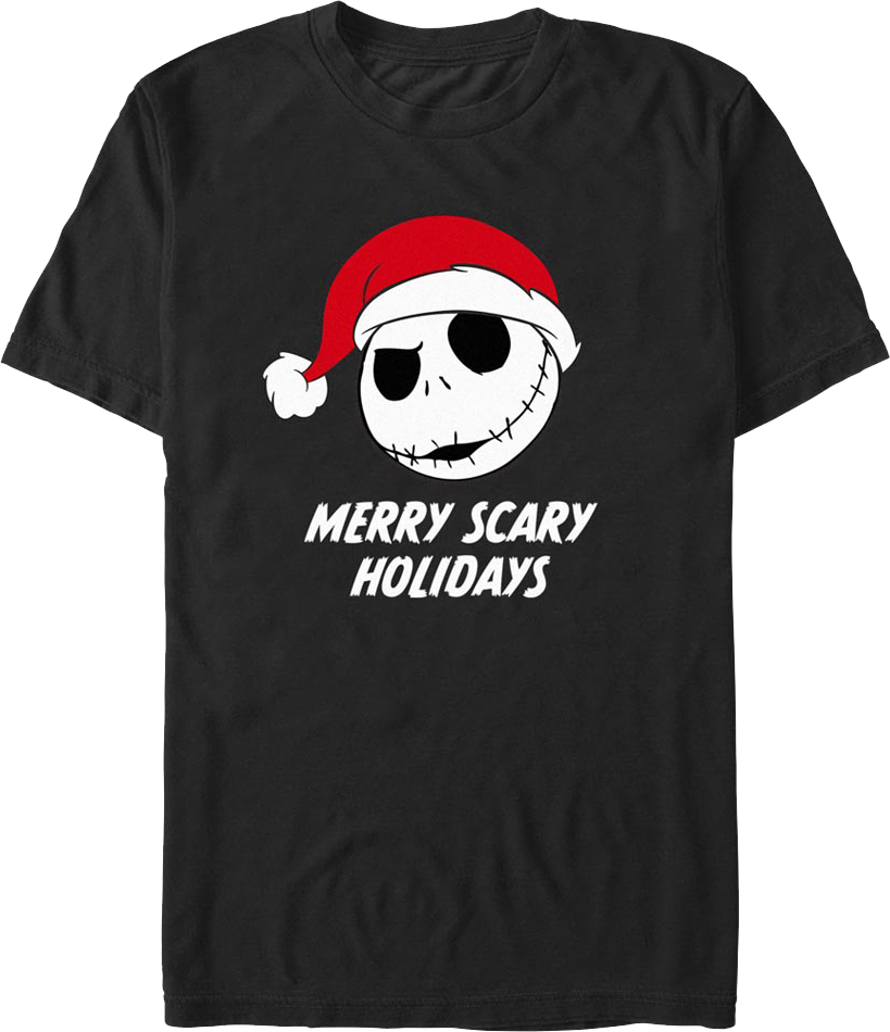 Merry Scary Holidays Nightmare Before Christmas T-Shirt product image 1