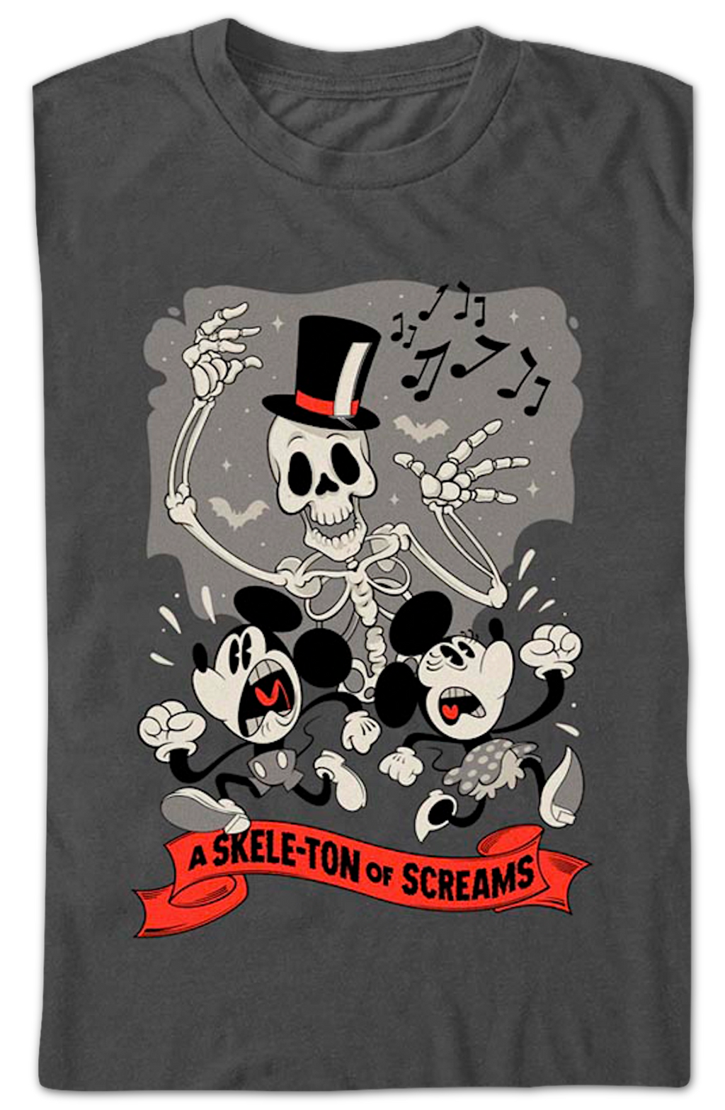 Mickey & Minnie Mouse A Skele-Ton Of Screams Disney T-Shirt product image 2