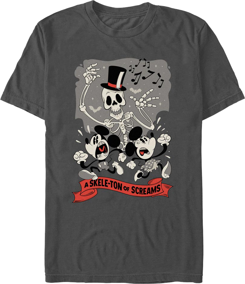 Mickey & Minnie Mouse A Skele-Ton Of Screams Disney T-Shirt product image 1